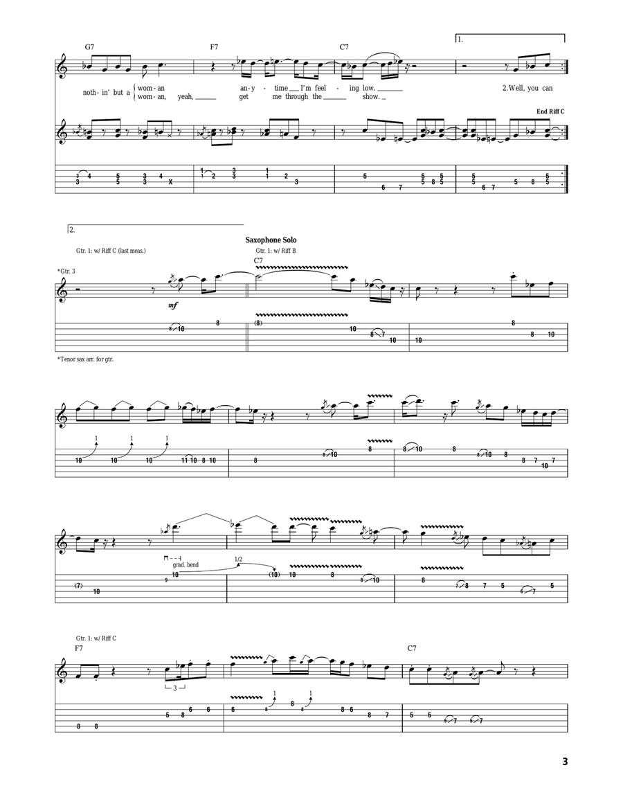 Nothin' But A Woman Nothin' But A Woman Acoustic Guitar scores gallery preview page 3