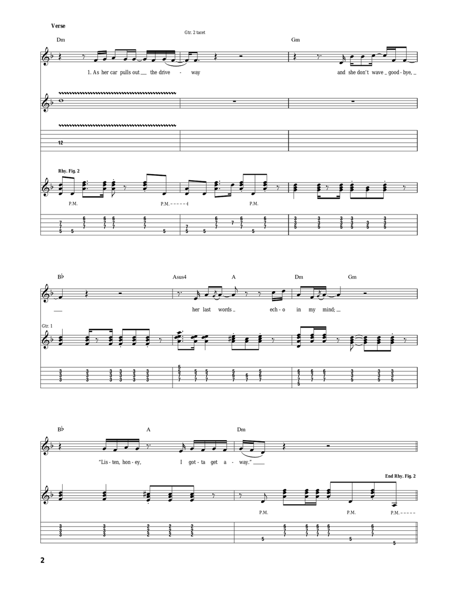 (Won't Be) Coming Home (Won't Be) Coming Home Acoustic Guitar scores gallery preview page 2