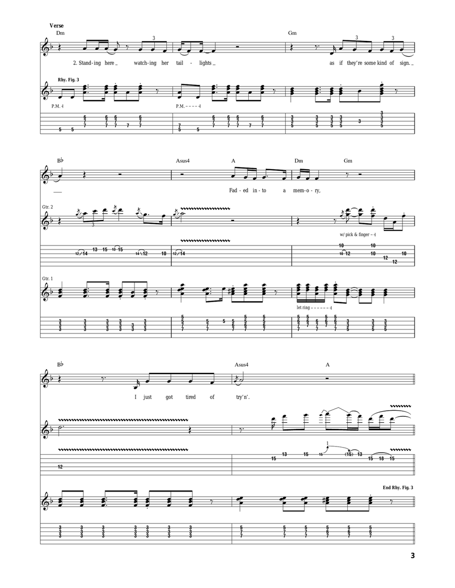 (Won't Be) Coming Home (Won't Be) Coming Home Acoustic Guitar scores gallery preview page 3