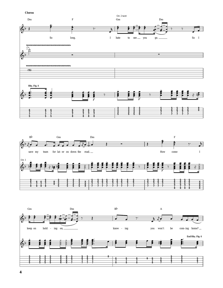 (Won't Be) Coming Home (Won't Be) Coming Home Acoustic Guitar scores gallery preview page 4