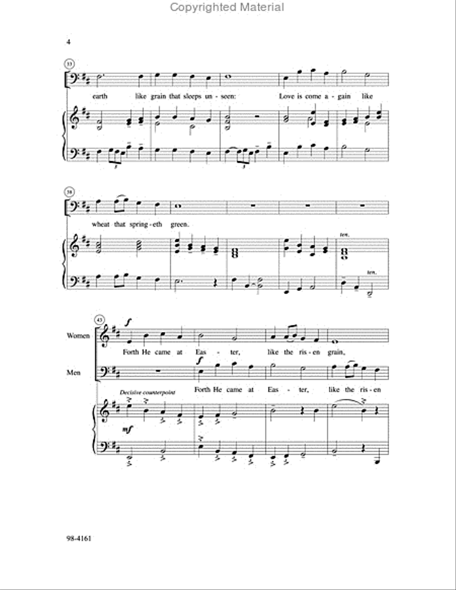 Now the Green Blade Riseth Choir scores gallery preview page 3