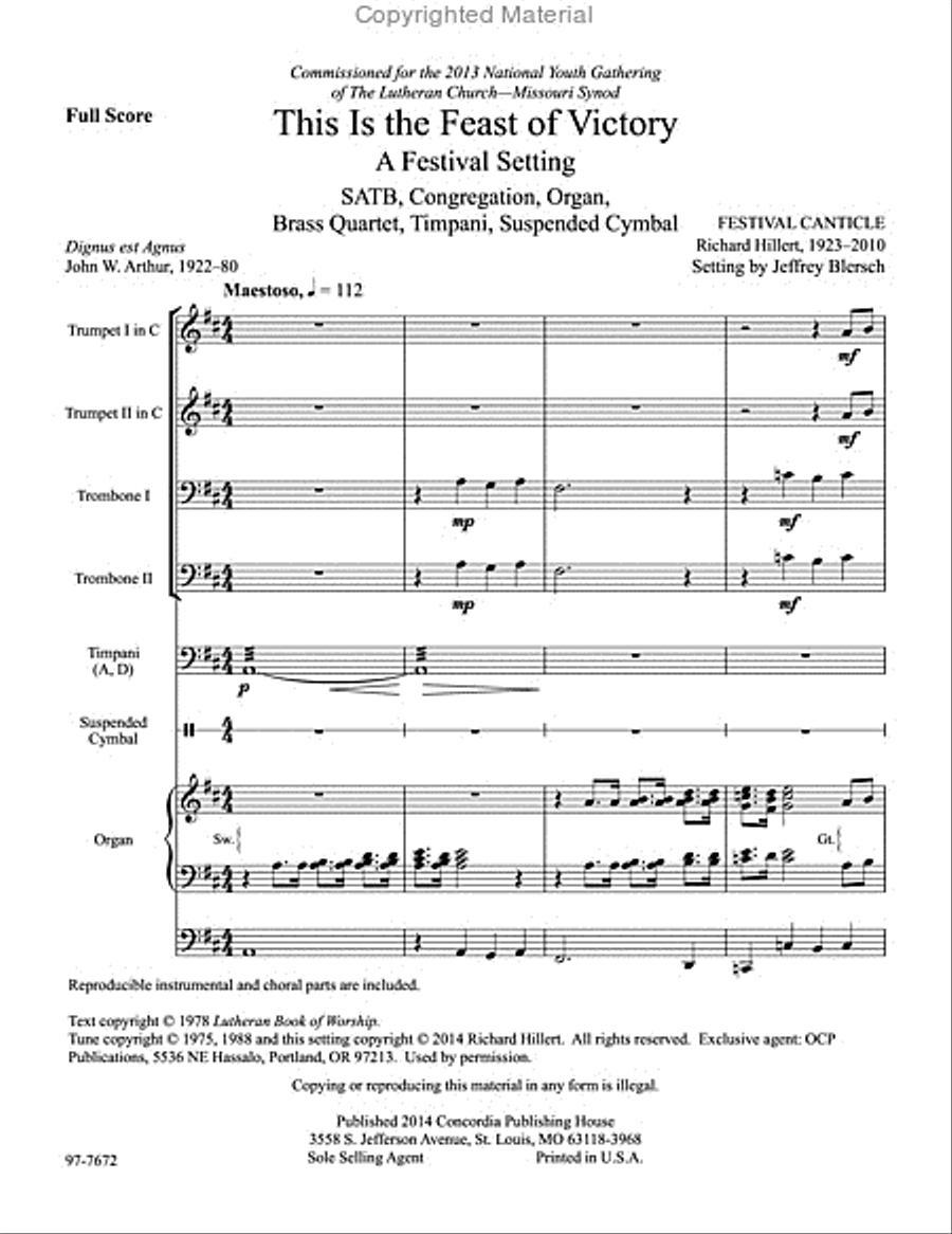 This Is the Feast of Victory: A Festival Setting Choir scores gallery preview page 2