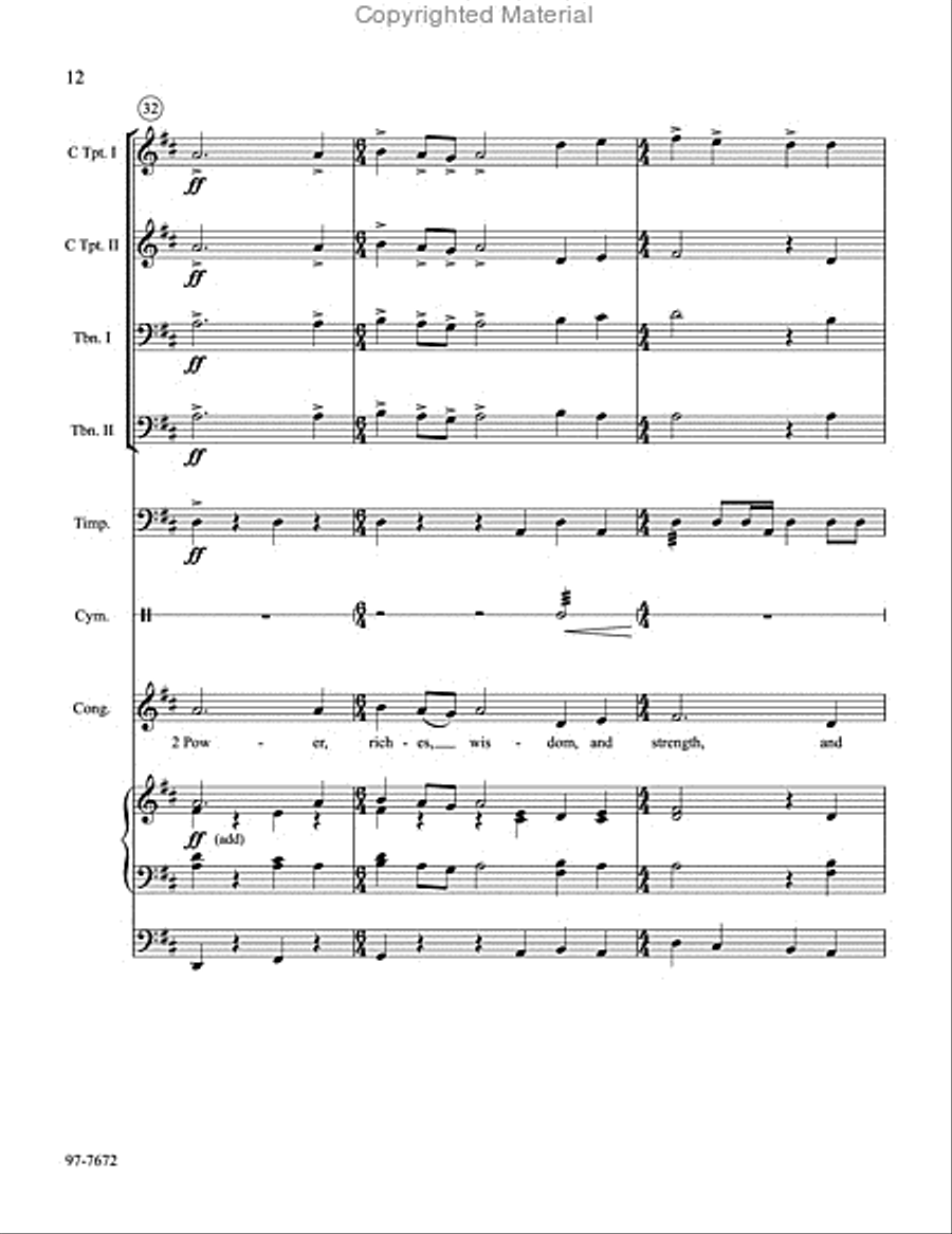 This Is the Feast of Victory: A Festival Setting Choir scores gallery preview page 4
