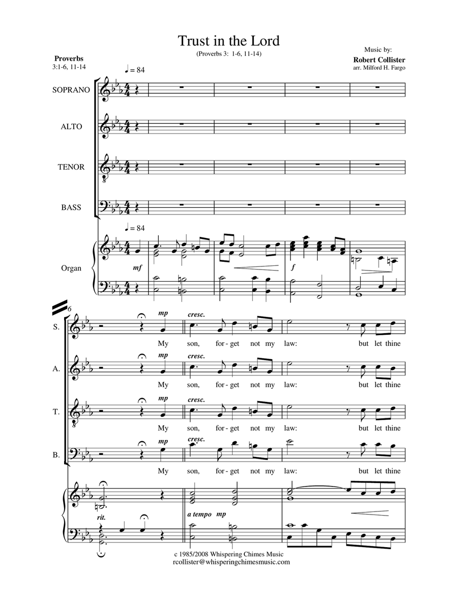 Trust in the Lord Trust in the Lord 4-Part scores gallery preview page 2