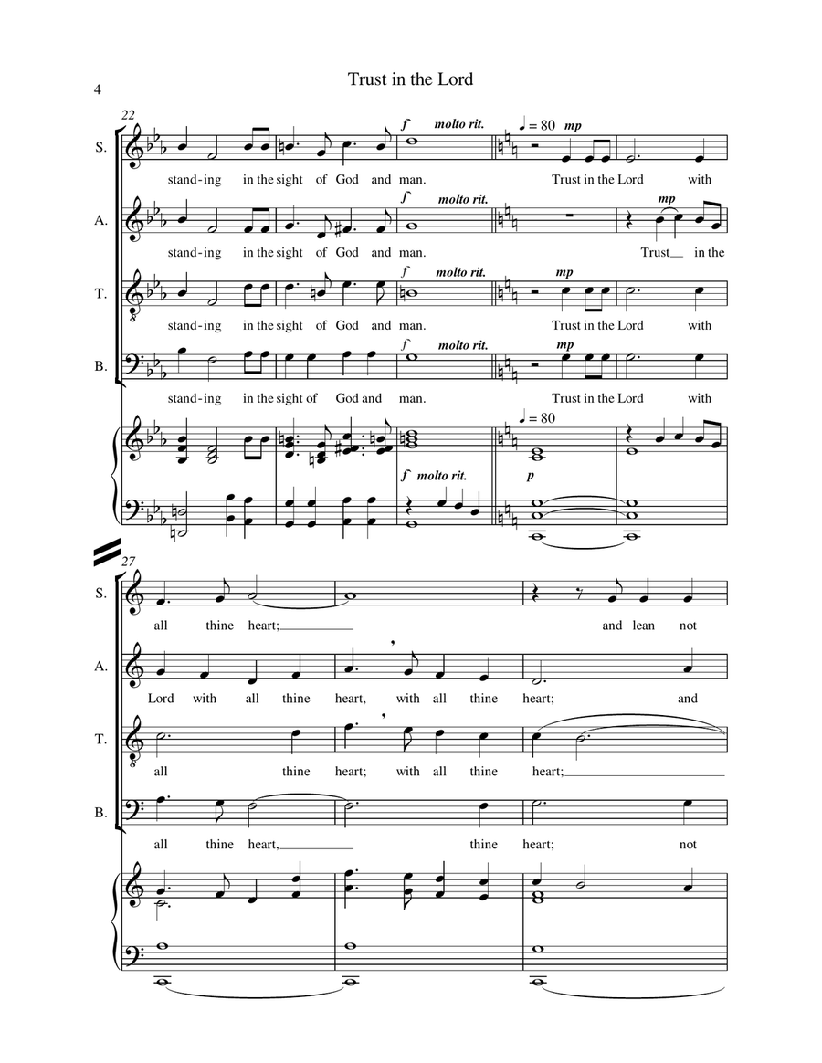 Trust in the Lord Trust in the Lord 4-Part scores gallery preview page 5