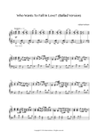 Who Wants To Fall In Love? (Ballad Version) - CrusaderBeach - Beautiful Piano Solo for Wedding