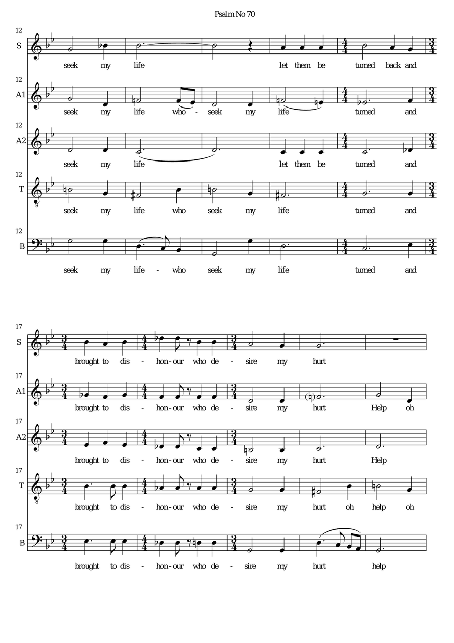 Psalm 70 (Be pleased o God to deliver me) for SAATB choir Choir scores gallery preview page 2