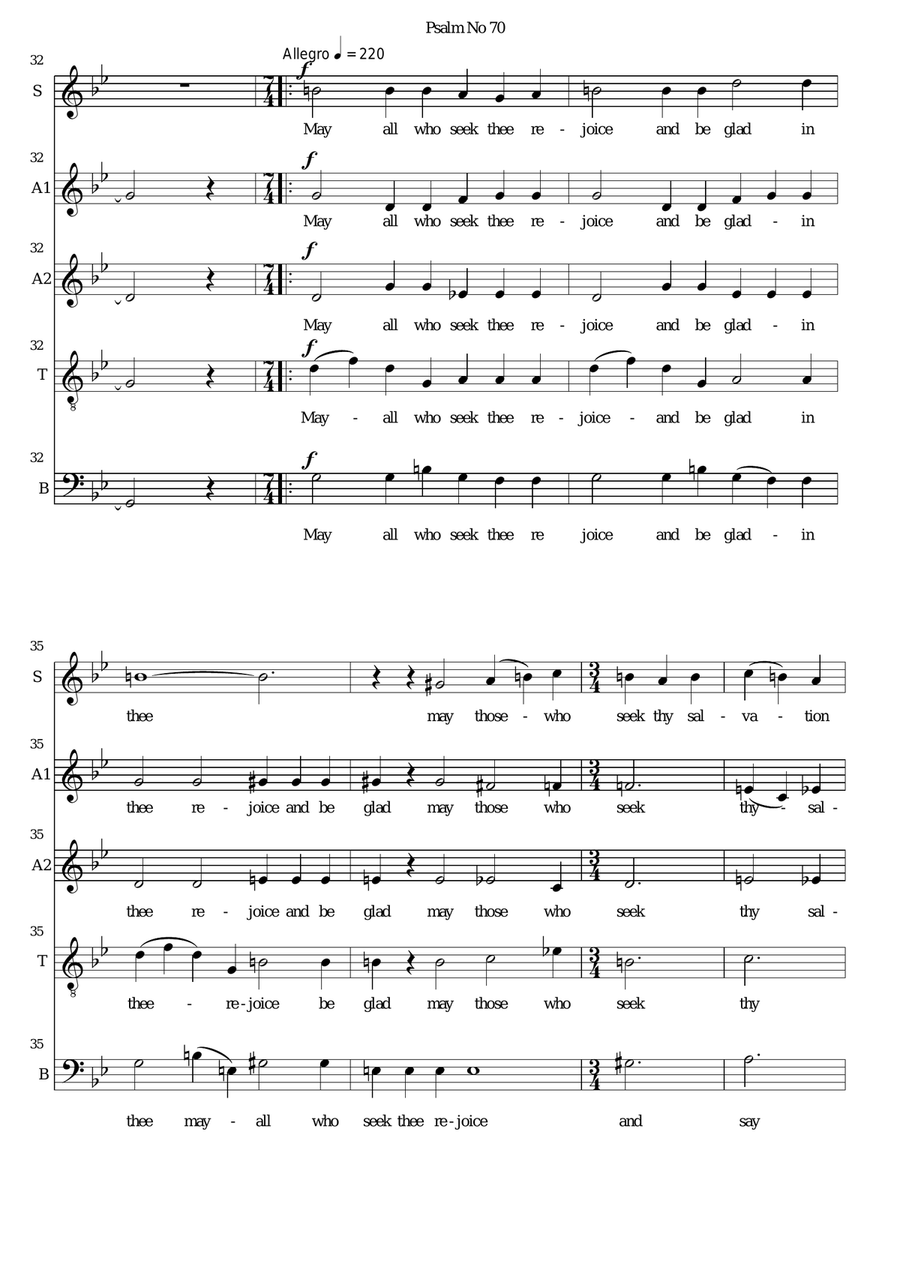 Psalm 70 (Be pleased o God to deliver me) for SAATB choir Choir scores gallery preview page 4
