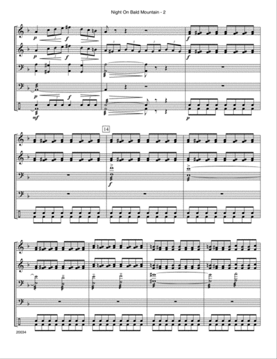 Night On Bald Mountain - Full Score Percussion scores gallery preview page 2