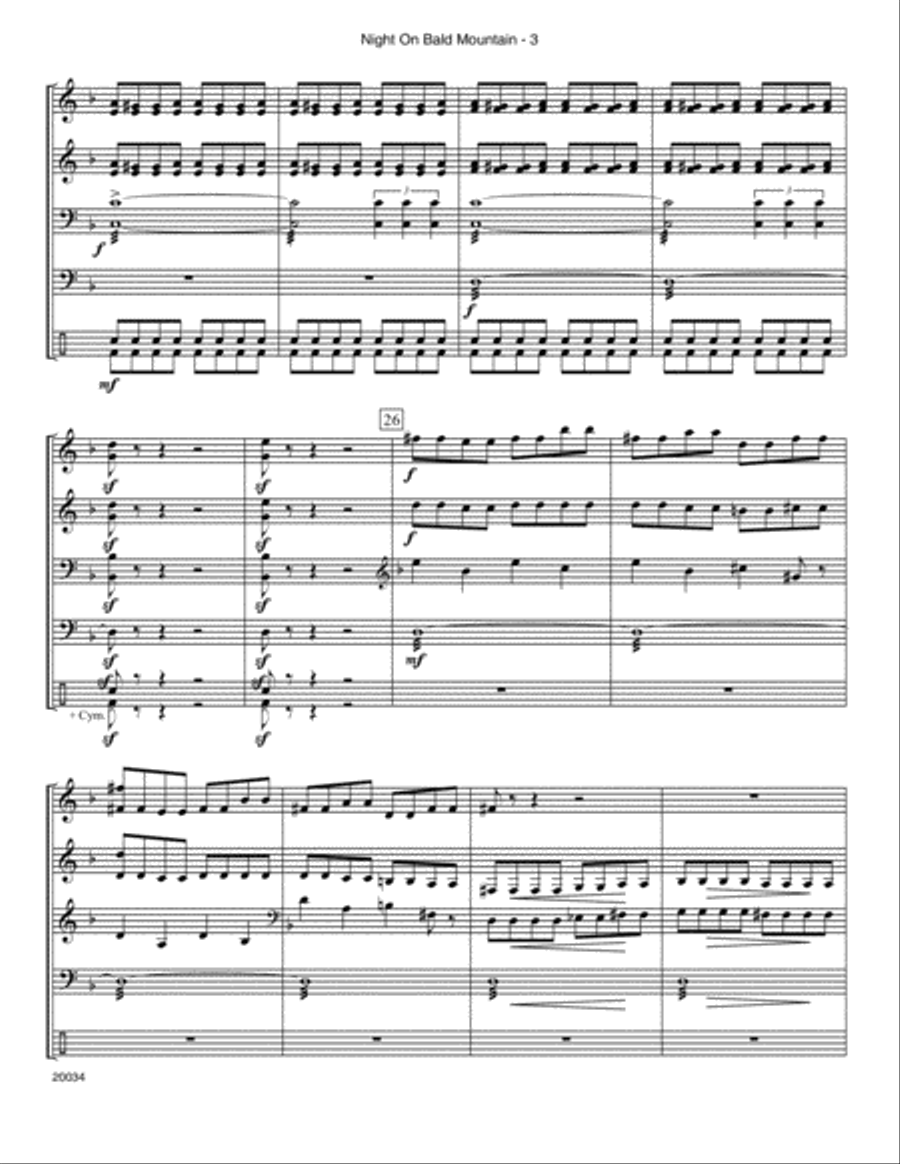 Night On Bald Mountain - Full Score Percussion scores gallery preview page 3