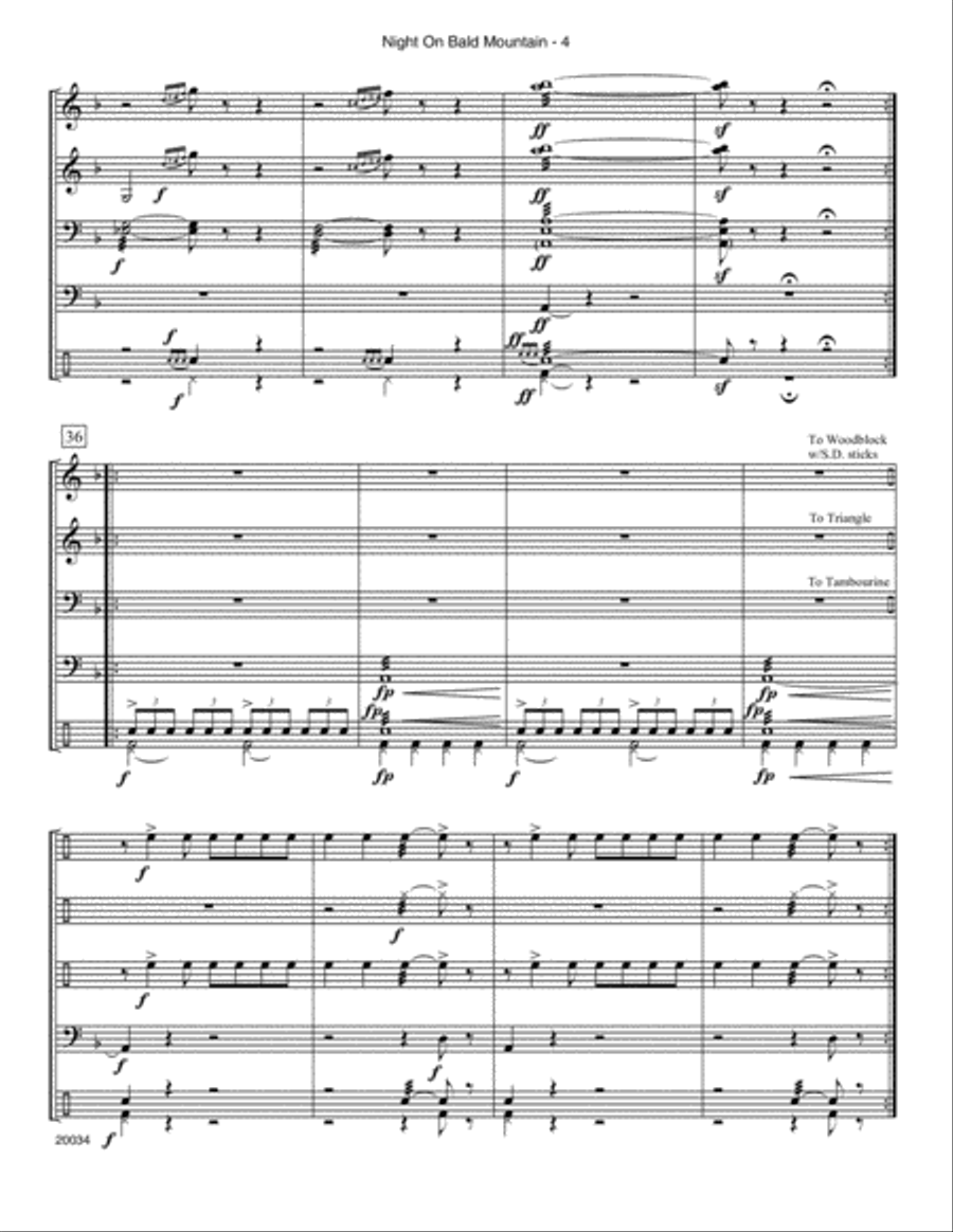 Night On Bald Mountain - Full Score Percussion scores gallery preview page 4
