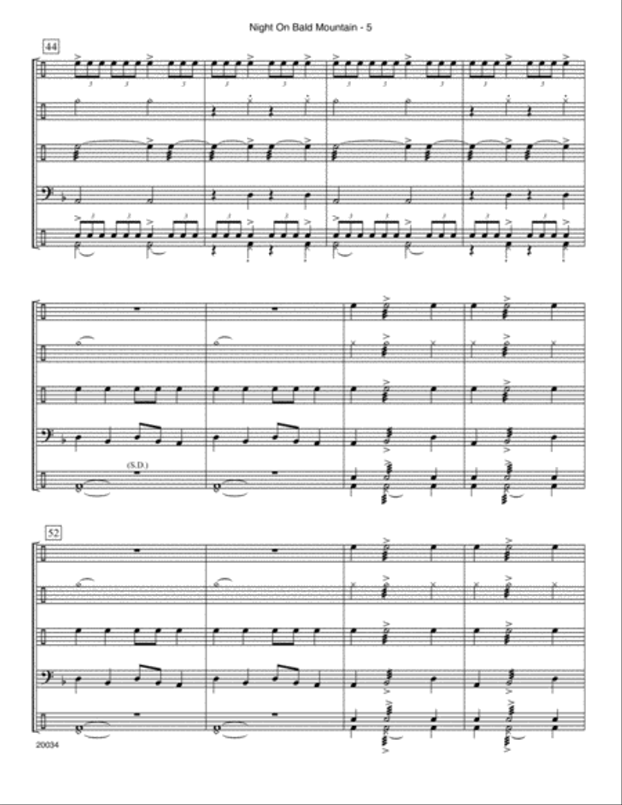 Night On Bald Mountain - Full Score Percussion scores gallery preview page 5