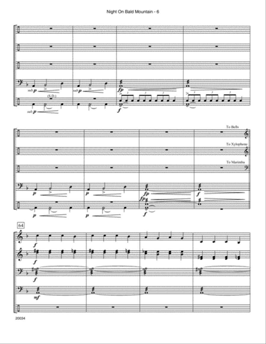 Night On Bald Mountain - Full Score Percussion scores gallery preview page 6