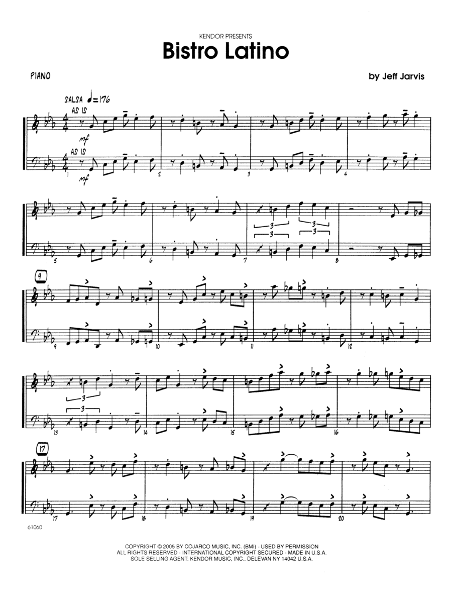 Bistro Latino - Piano Piano Solo scores gallery preview page 1