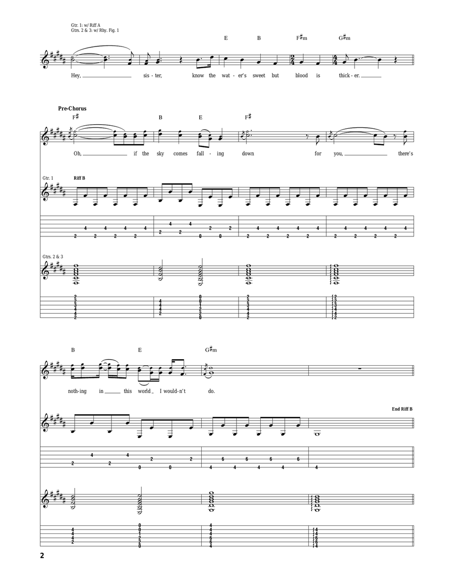 Hey Brother Hey Brother Acoustic Guitar scores gallery preview page 2