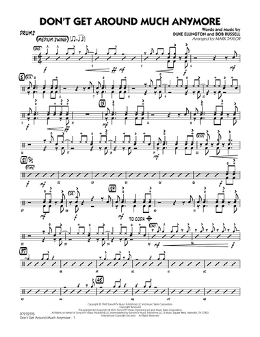 Don't Get Around Much Anymore - Drums