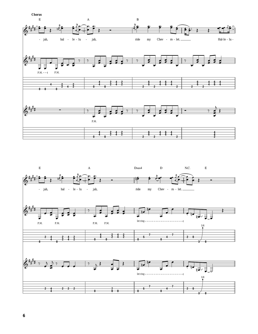 Chevrolet Chevrolet Acoustic Guitar scores gallery preview page 6