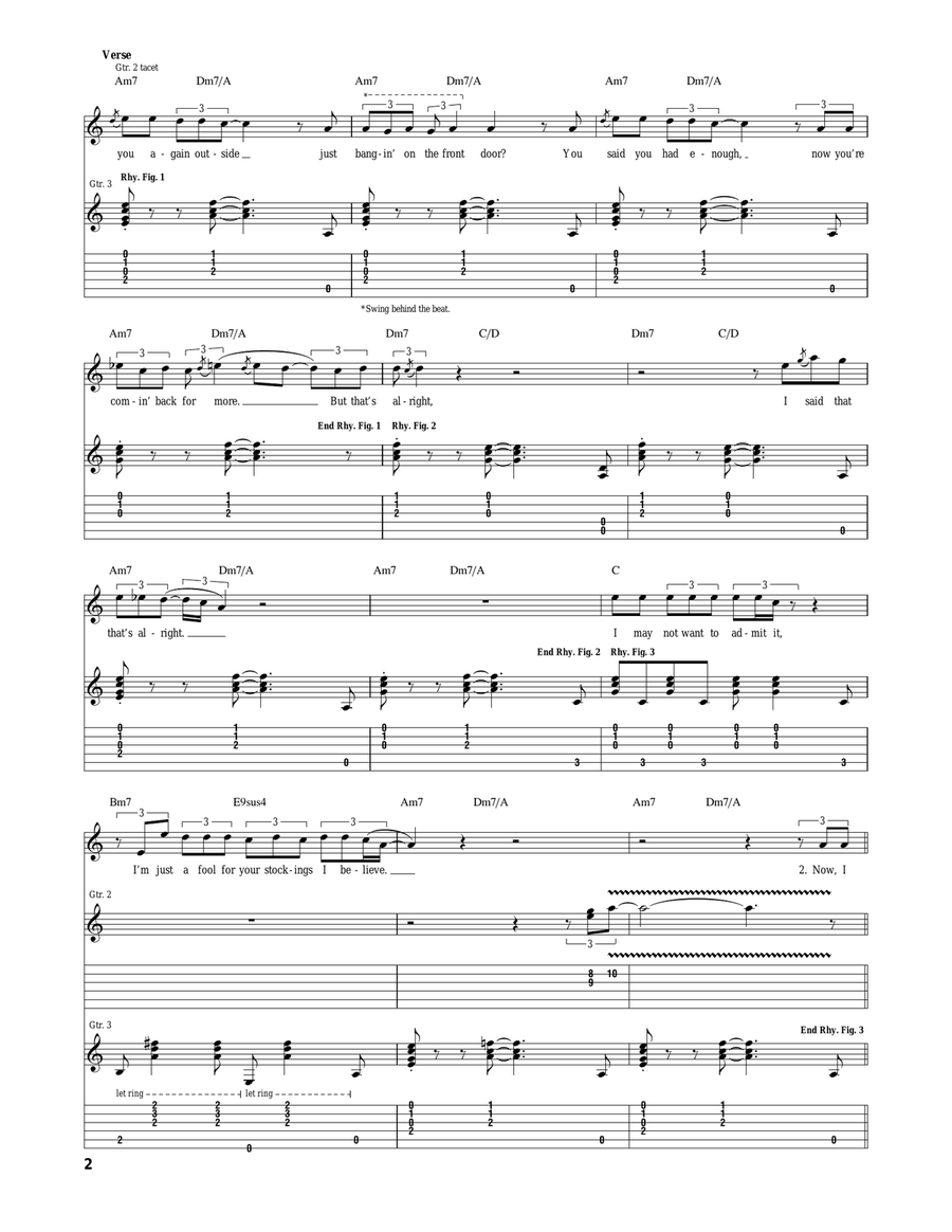 A Fool For Your Stockings Acoustic Guitar scores gallery preview page 2