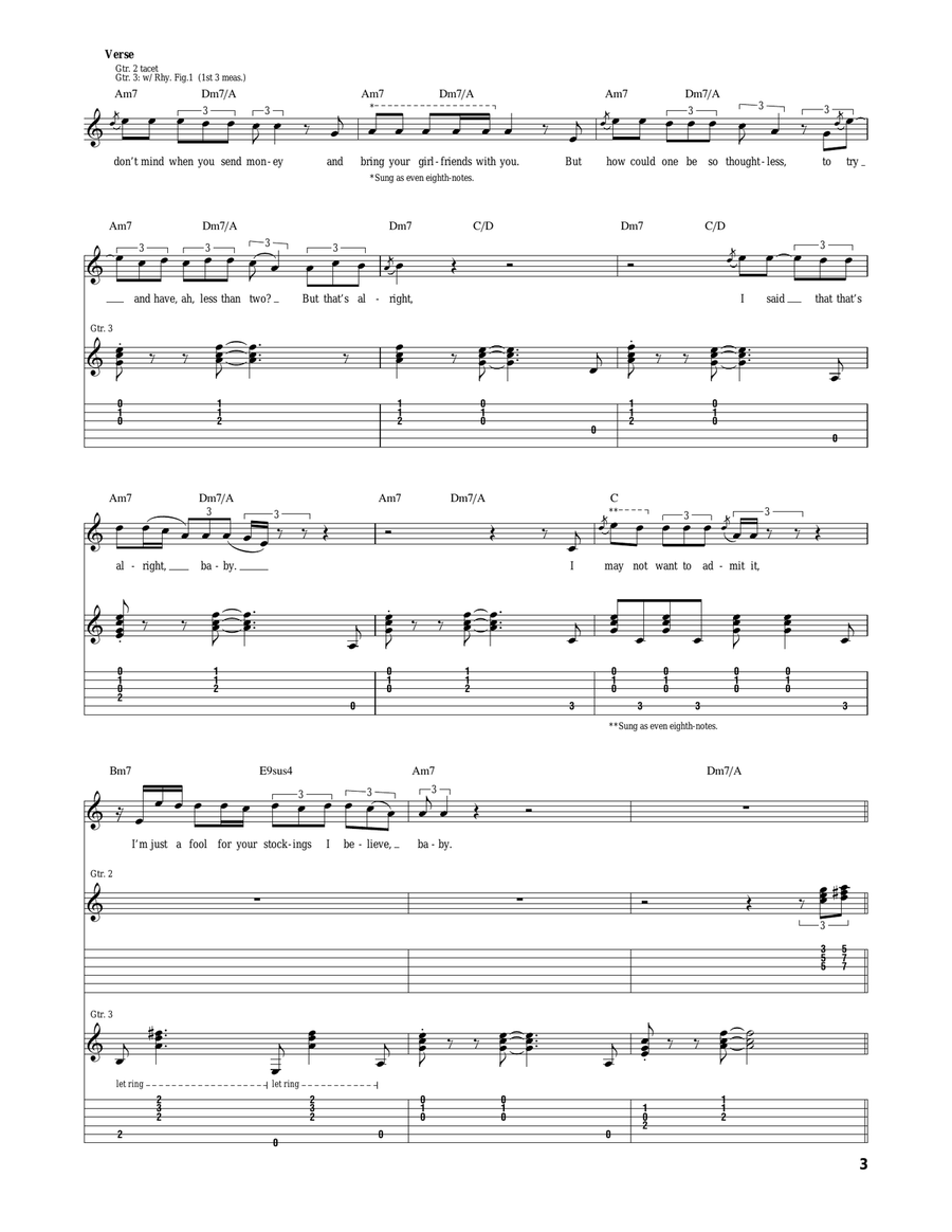 A Fool For Your Stockings Acoustic Guitar scores gallery preview page 3