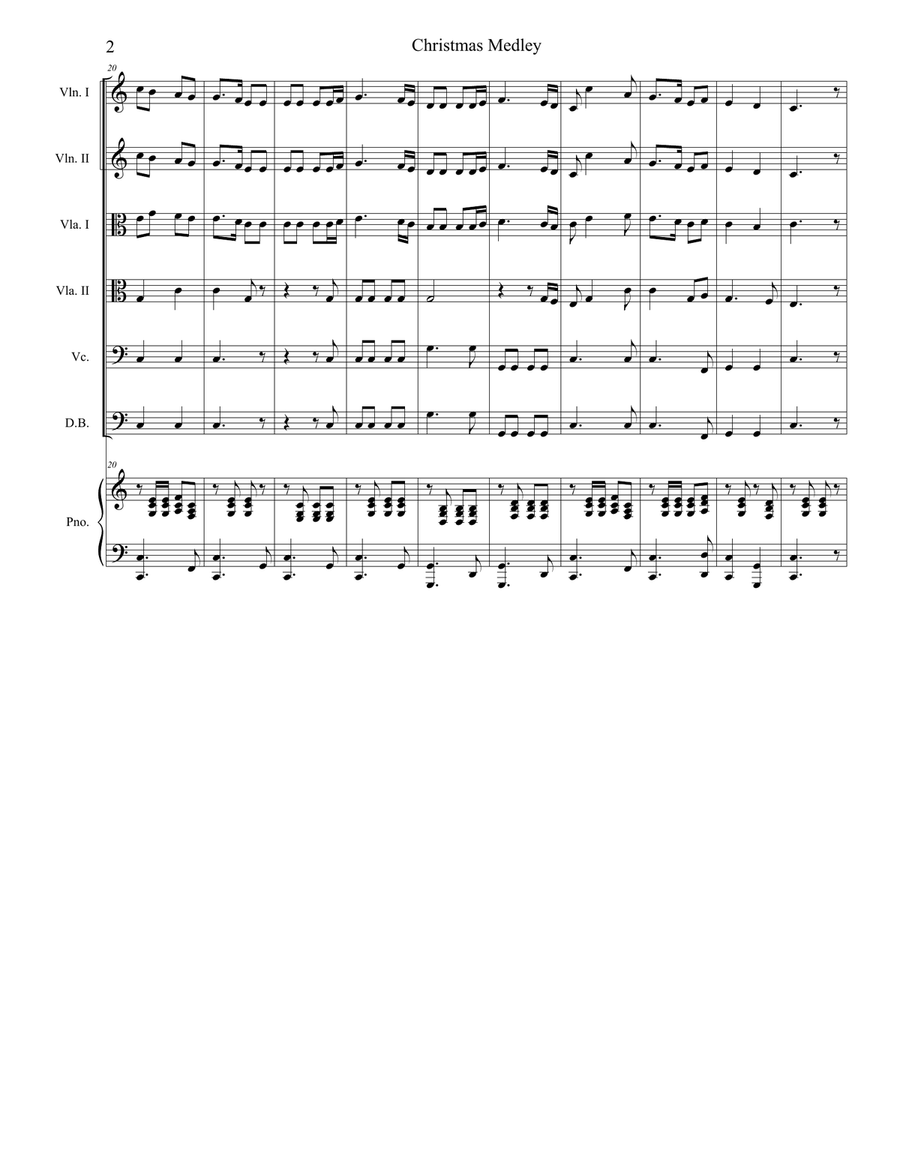 Christmas Medley (for String Orchestra) Christmas Medley (for String Orchestra) String Orchestra scores gallery preview page 2