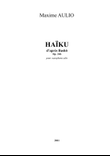 Haiku, for alto saxophone