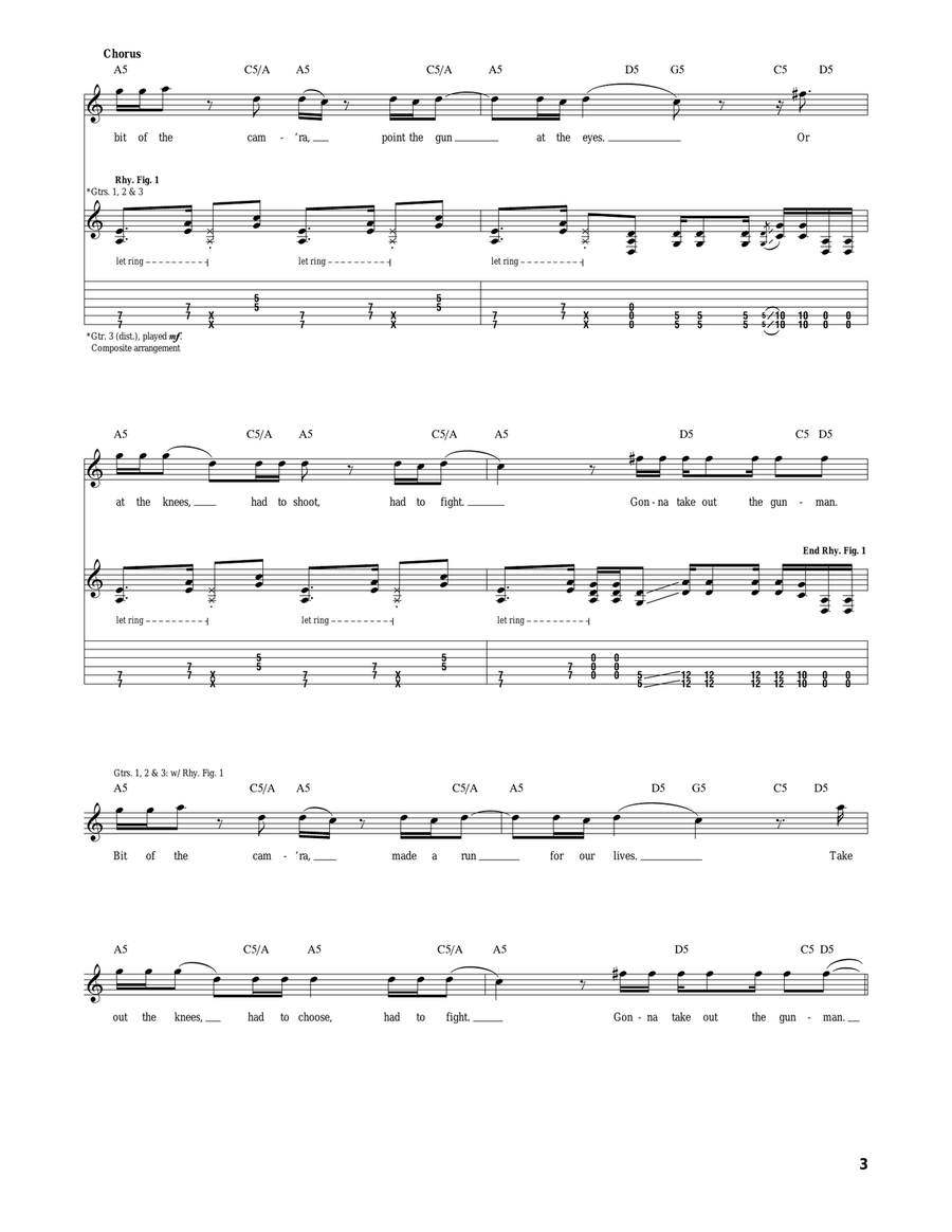 Take Out The Gunman Take Out The Gunman Acoustic Guitar scores gallery preview page 3