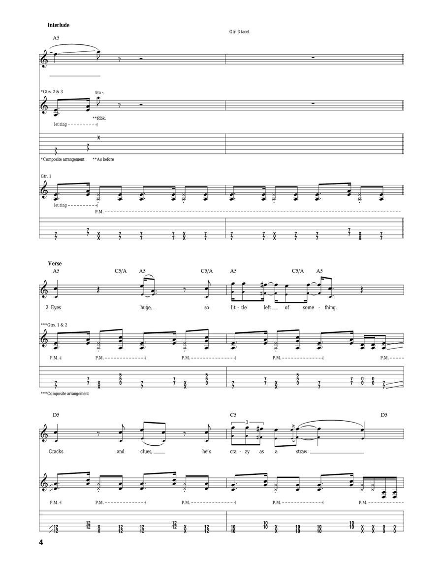 Take Out The Gunman Take Out The Gunman Acoustic Guitar scores gallery preview page 4