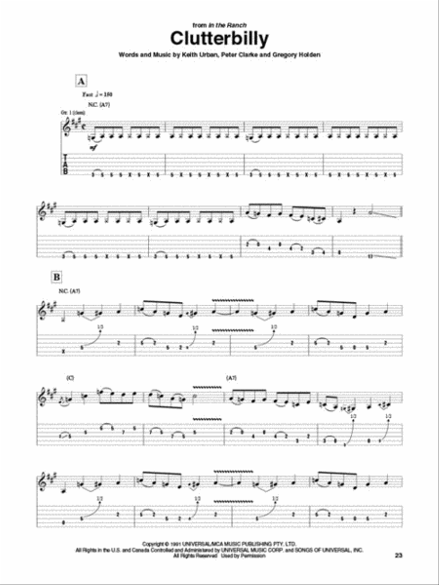 Keith Urban – Guitar Anthology Electric Guitar scores gallery preview page 4