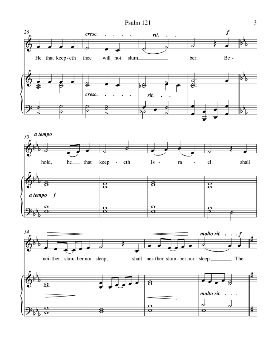 Psalm 121 (medium low voice) by Robert Collister Low Voice - Digital Sheet Music page 4