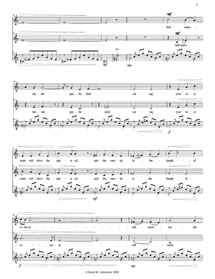 Incantation for Pamela for two voices and guitar Classical Guitar scores gallery preview page 3