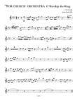 For Church Orchestra O Worship the King Flute 1