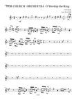 For Church Orchestra O Worship the King Alto Saxophone