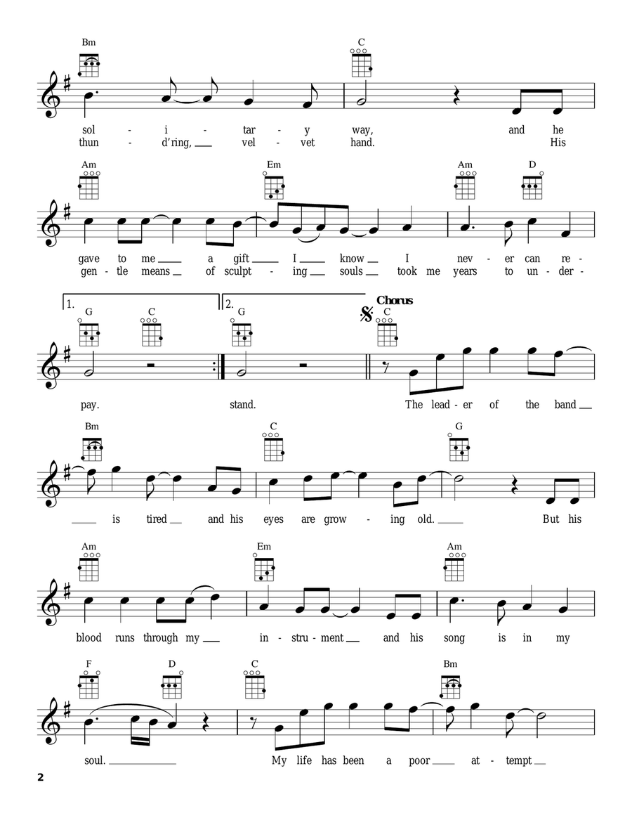 Leader Of The Band Leader Of The Band Ukulele scores gallery preview page 2