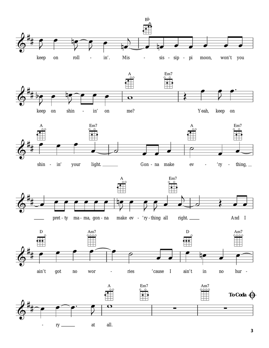 Black Water Black Water Ukulele scores gallery preview page 3