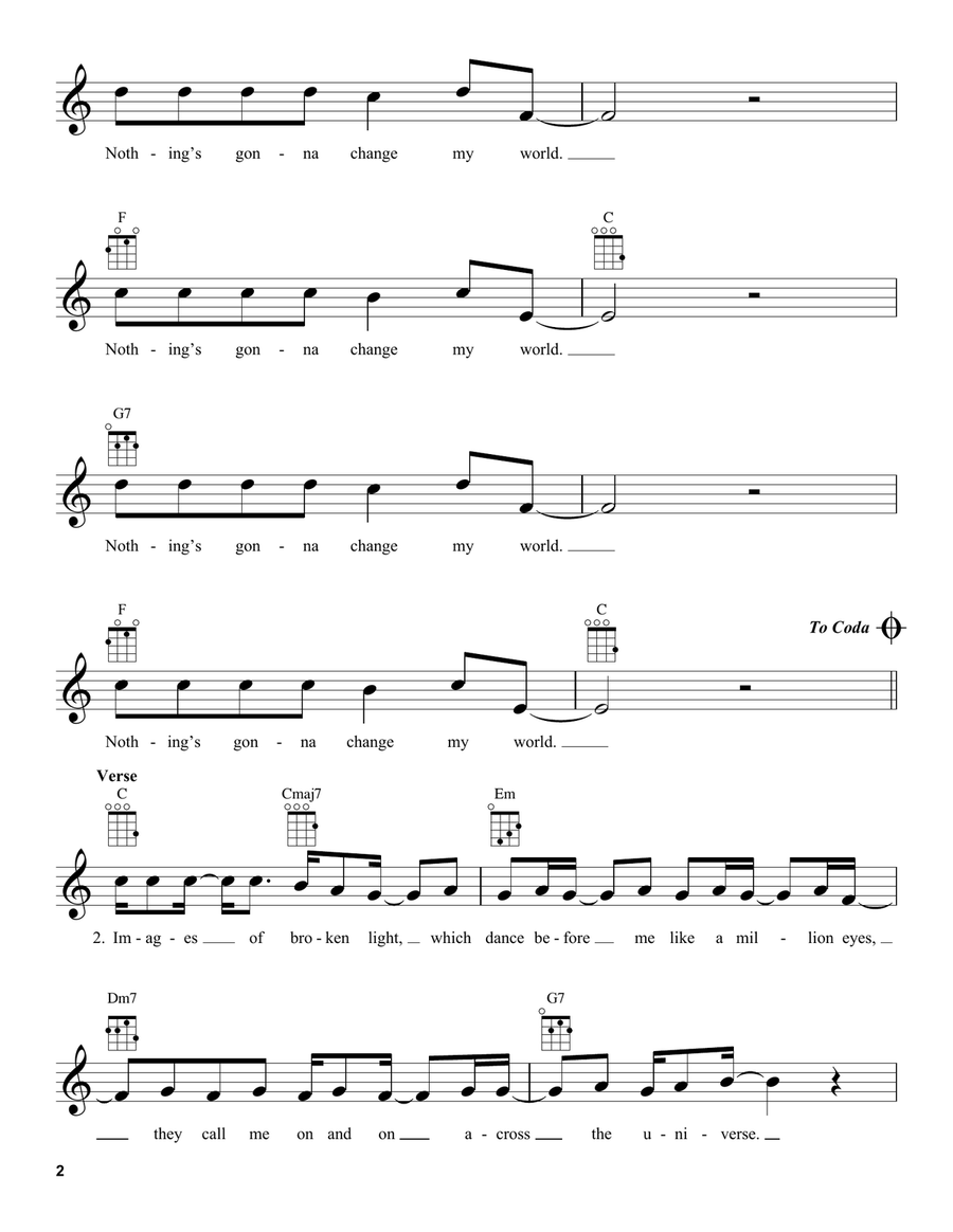 Across The Universe Across The Universe Ukulele scores gallery preview page 2