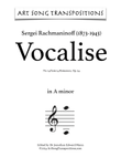 RACHMANINOFF: Vocalise, Op. 34 no. 14 (transposed to A minor)