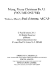 Merry, Merry Christmas To All(YOU ME ONE WE)