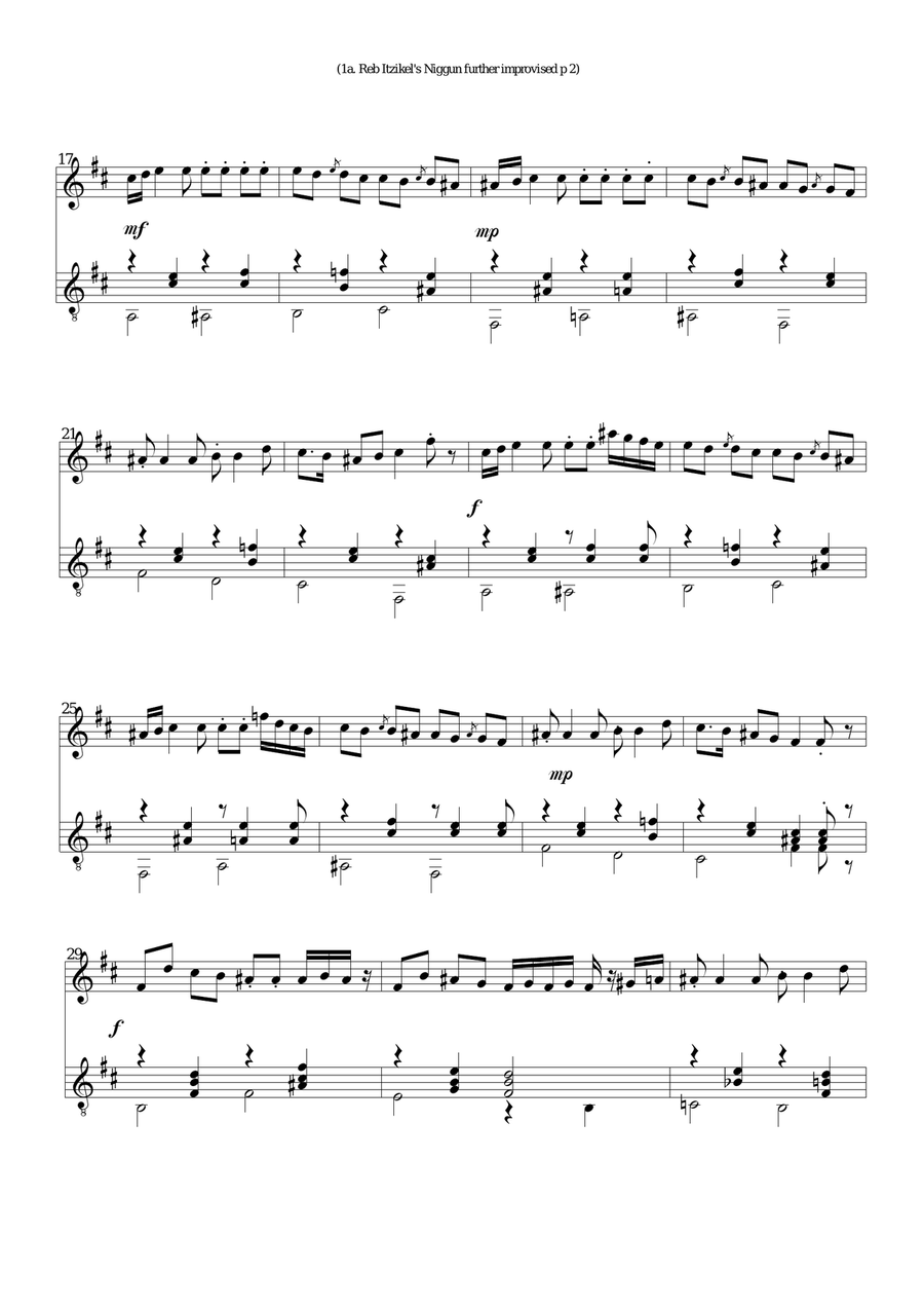 8 Jewish melodies for flute and guitar (complete set) Flute scores gallery preview page 5