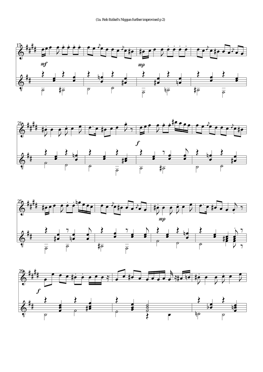 8 Jewish melodies for clarinet and guitar (complete set) Clarinet scores gallery preview page 5