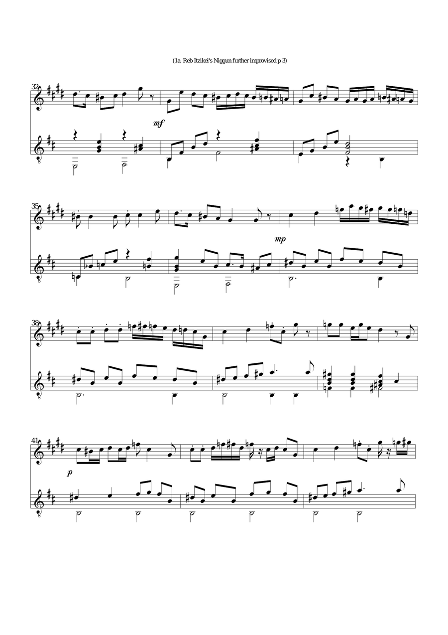 8 Jewish melodies for clarinet and guitar (complete set) Clarinet scores gallery preview page 6