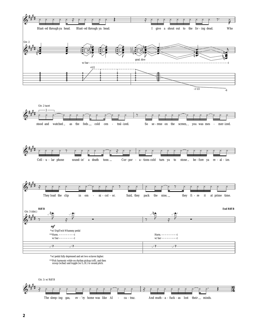 Bullet In The Head Bullet In The Head Acoustic Guitar scores gallery preview page 2
