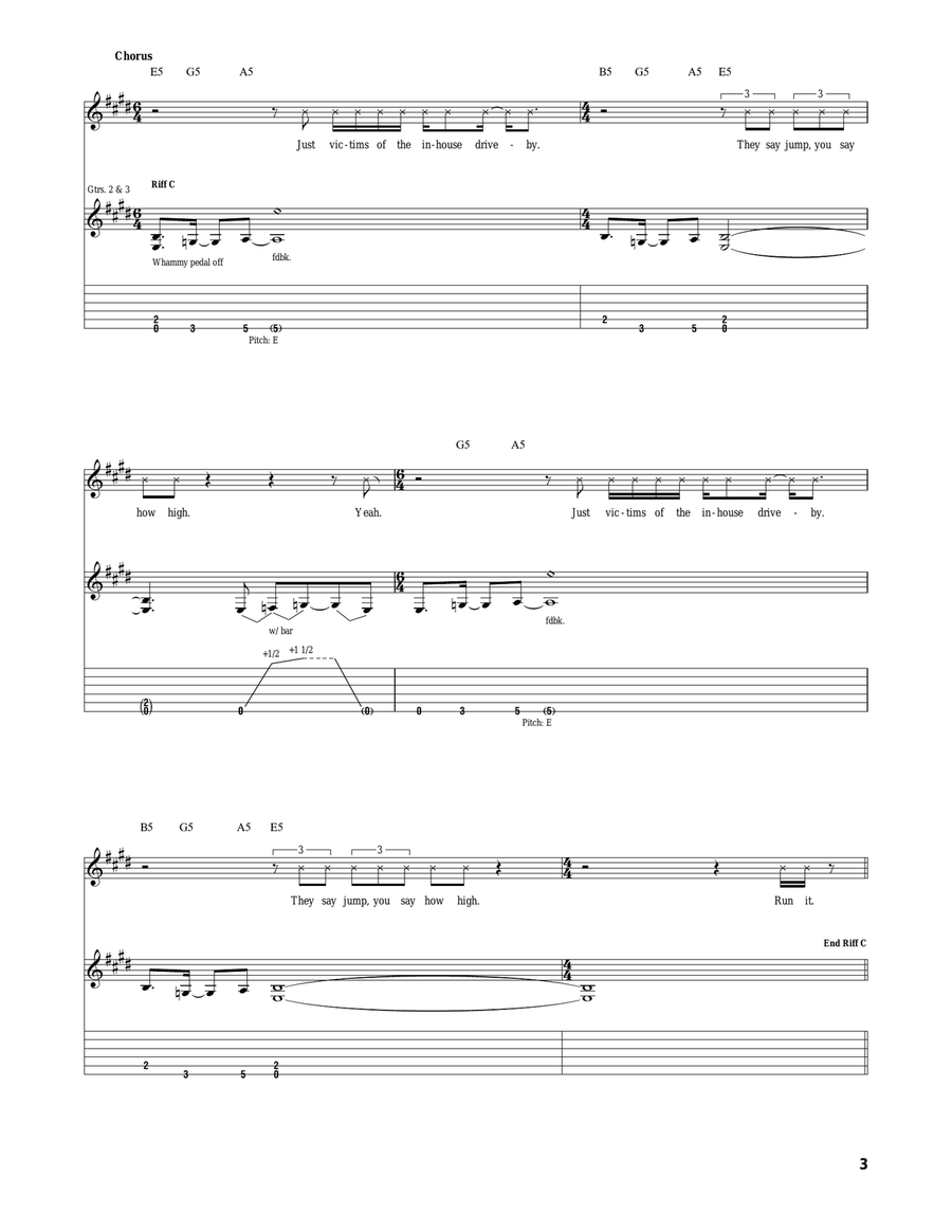 Bullet In The Head Bullet In The Head Acoustic Guitar scores gallery preview page 3