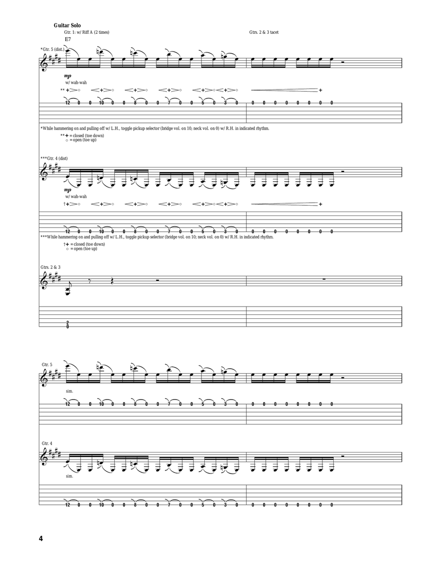 Bullet In The Head Bullet In The Head Acoustic Guitar scores gallery preview page 4