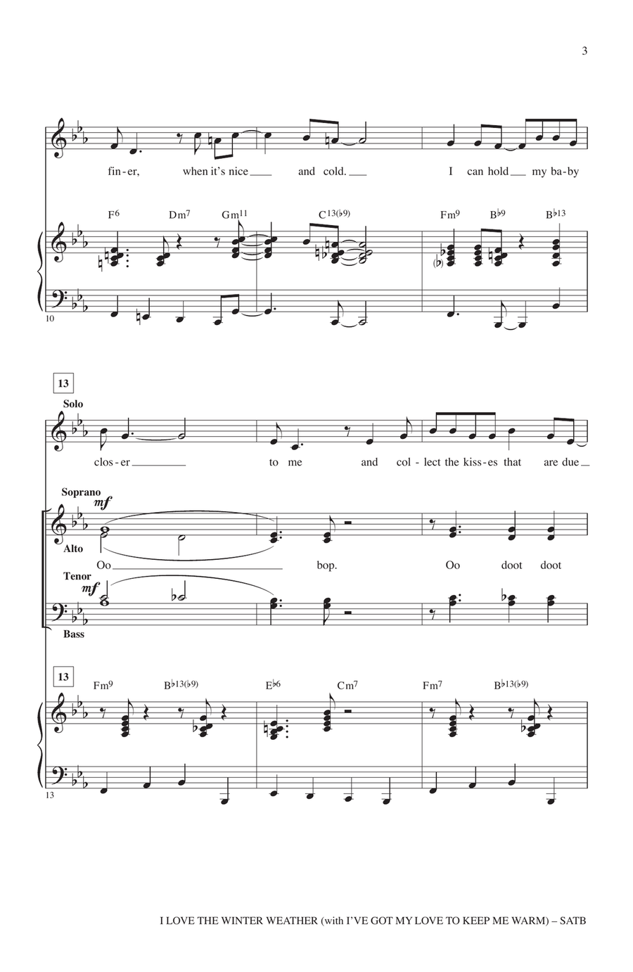 I Love The Winter Weather 4-Part scores gallery preview page 2