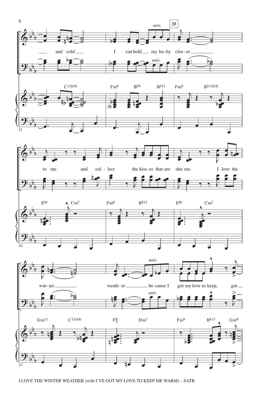I Love The Winter Weather 4-Part scores gallery preview page 5