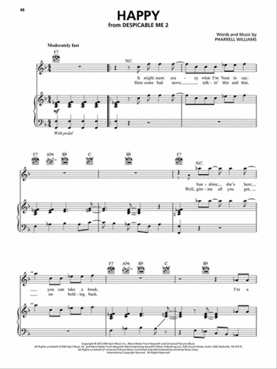 Top Hits of 2014 Piano, Vocal, Guitar scores gallery preview page 4