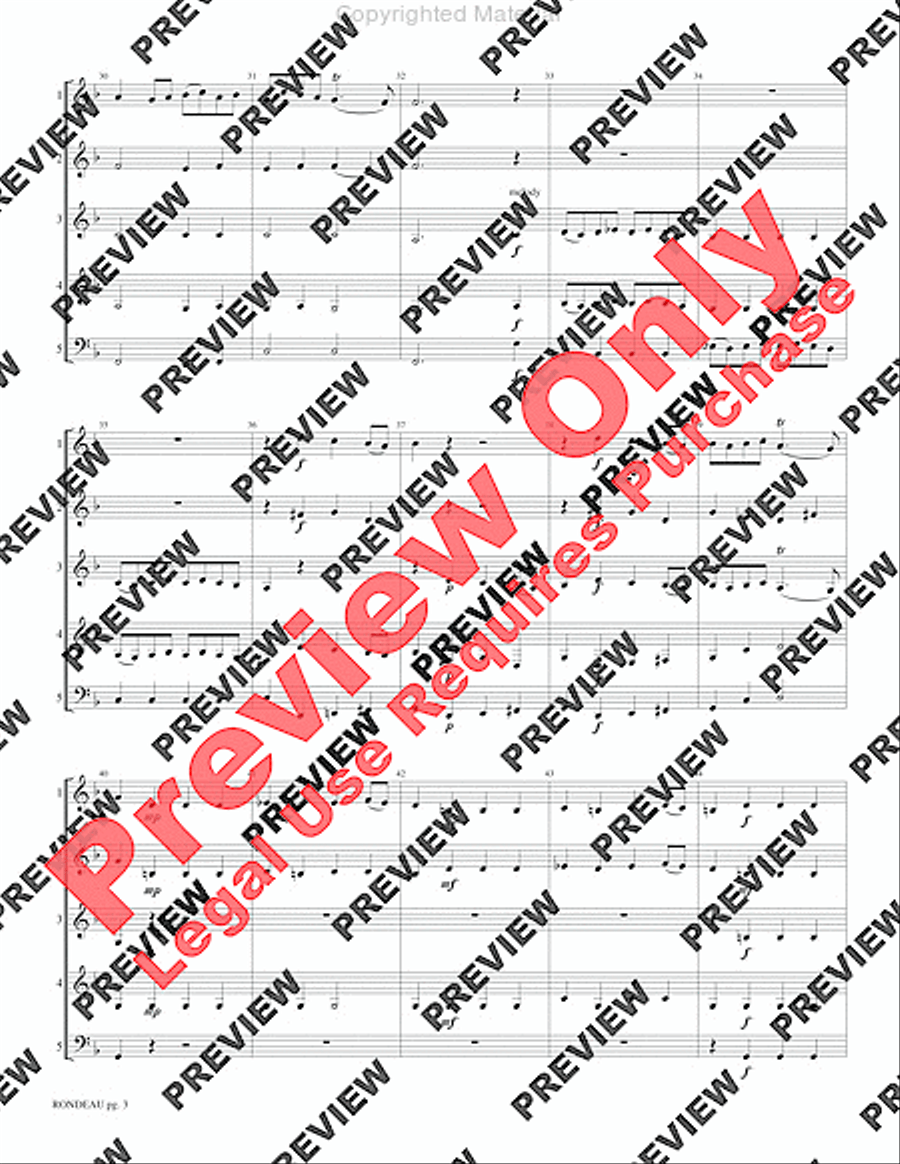 Rondeau Rondeau Woodwind Ensemble scores gallery preview page 5