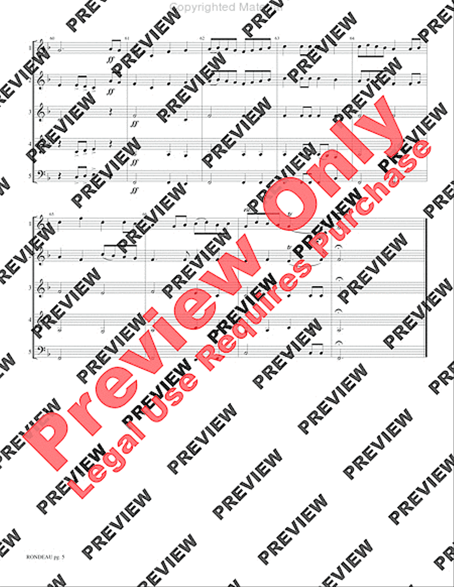 Rondeau Rondeau Woodwind Ensemble scores gallery preview page 7