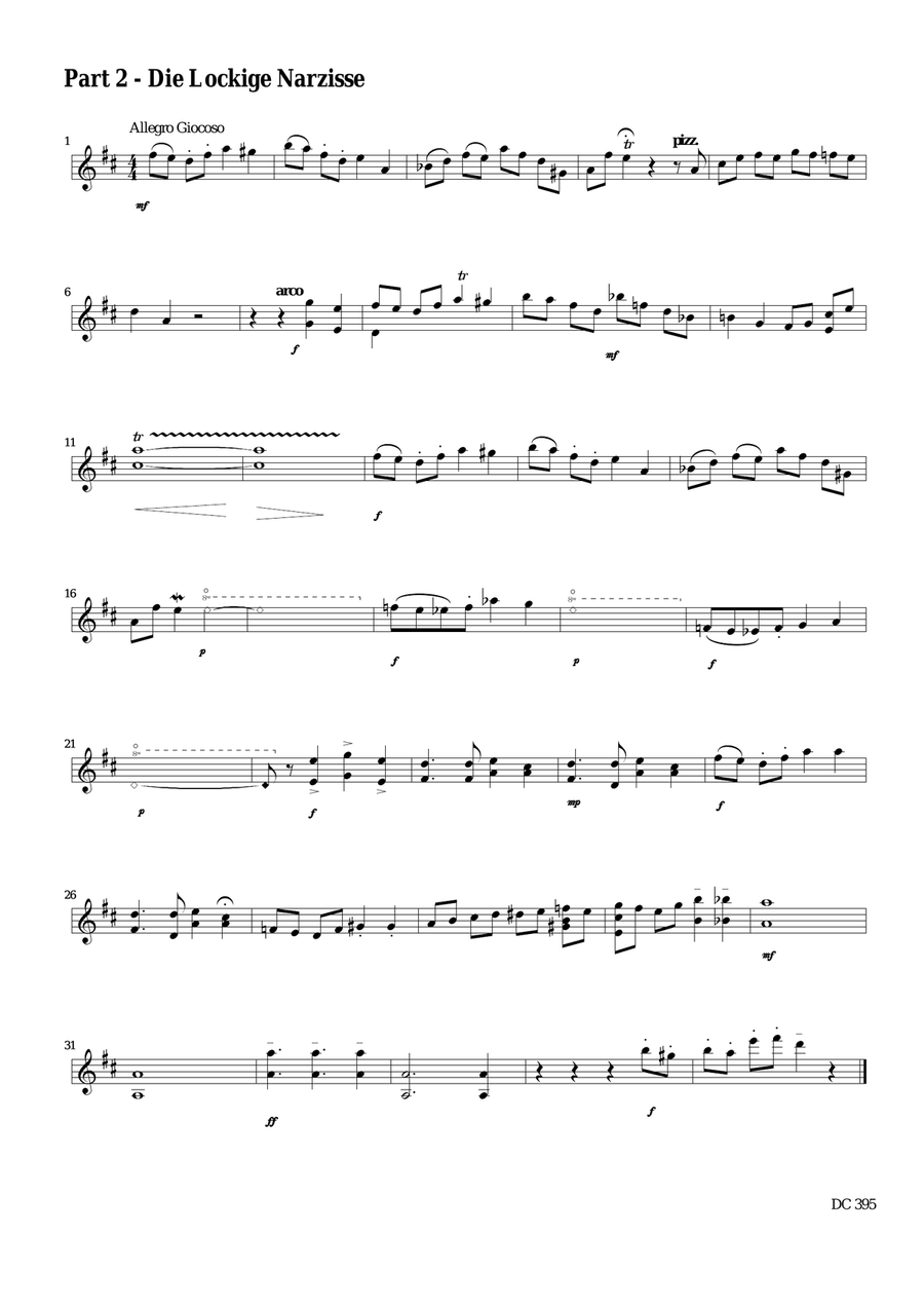 Ein Strauss aus der Frühlingszeit (A bunch of flowers from Springtime) for violin and guitar String Duet scores gallery preview page 5