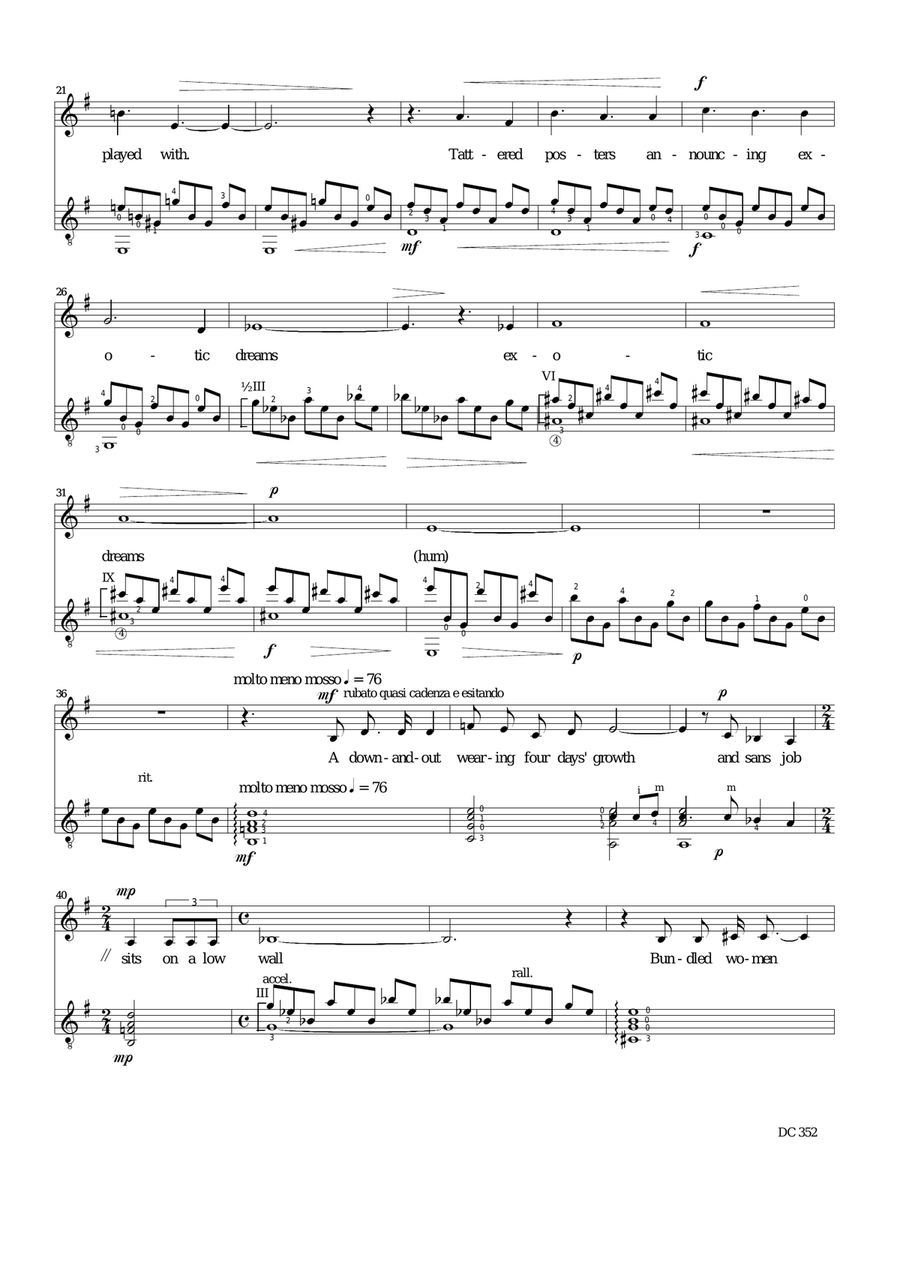 Early evening in Camden Town for alto and guitar Alto Voice scores gallery preview page 2